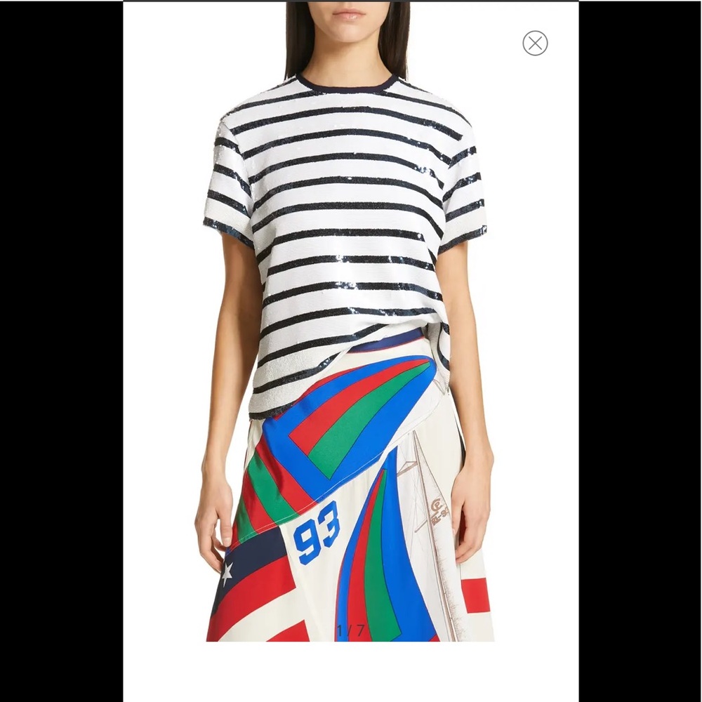 Polo Ralph Lauren nautical sequin NWT SMALL stripe
